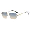 Frameless Rimless Sunglasses Square Driving Eyewear Retro Men Sunglasses  Female