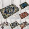 Bohemian Retro Carpet Ethnic Style Pattern Anti Slip Floor Mat Sofa Living Room Coffee Table Foot Mat Bedroom Casual Decoration