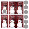 Christmas Party Cartoon Snowman Christmas Tree DIY Raffle Scratch Card Game Card Set