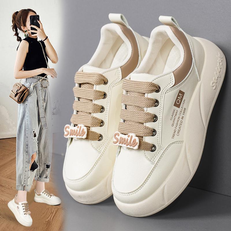 Sneakers Autumn New Soft Soles Are Not Tired, Students Large Size To Small White Board Shoes