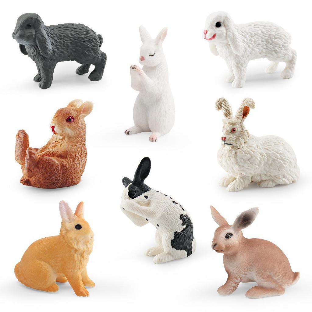 Cross-border Rabbit Model: Dwarf & Lop-eared Rabbit Face Wash and Sitting Pose Static Ornament Toy