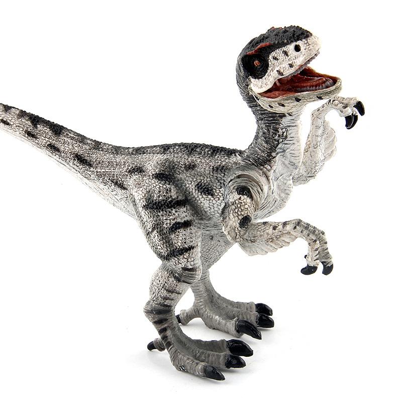 English Detail Map Dinosaur World Figure Model Toy Fizilong Velociraptor Jaw Movable