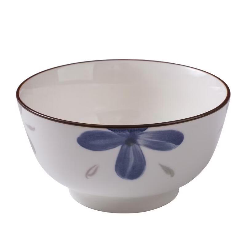 Jingdezhen Ink Orchid Ceramic Bowl 10-Piece Set