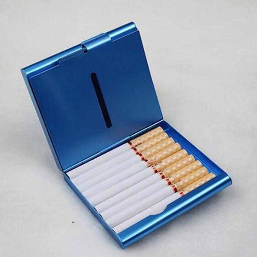 1 Pcs Ultra-thin Clamshell Cigarette Case Aluminum Alloy Creative Mens Personalized Cigarette Case