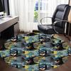 1pc Batman Pattern Office Round Area Rug, Under Office Chairs Bedroom Living Room Home Decor, Room Deco, Available in Various Sizes