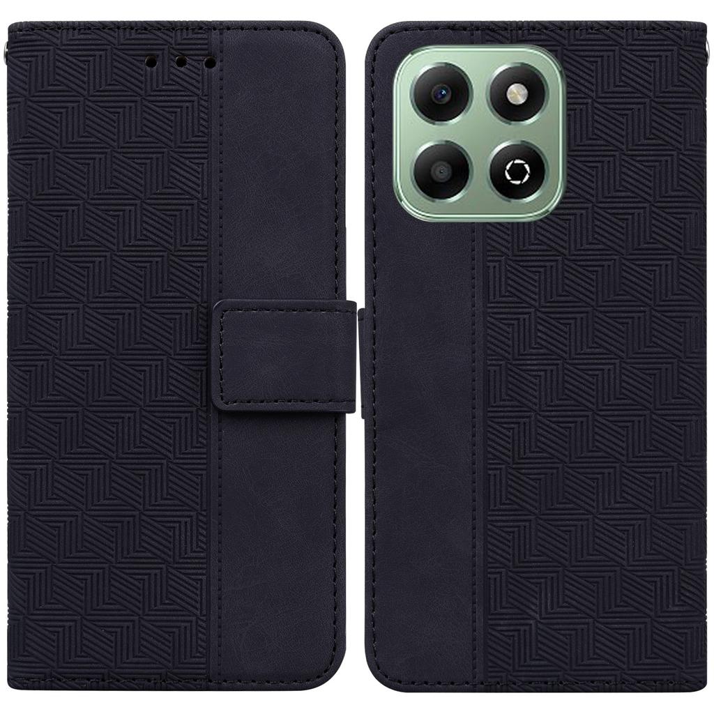 For Honor X6b 4G Case Geometry Pattern Leather Wallet Phone Cover