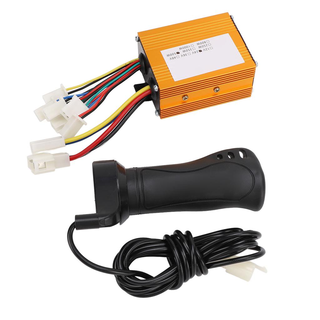 Motor Speed Controller Throttle Grip Set 24V 500W Brush Motor Control Box for Electric Bike Tricycle