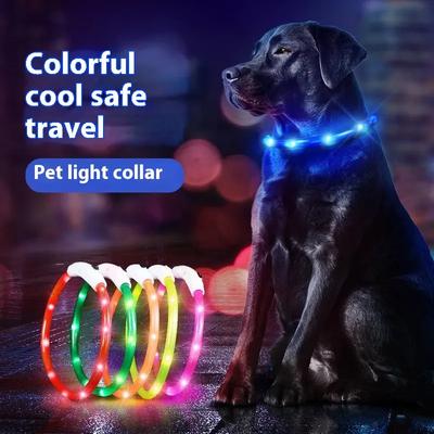 Led Köpek Tasması Işıklı Usb Kedi Köpek Tasması 3 Modlu Led Işık Parlayan Kayıp Önleme Led Köpek Tasması Evcil Hayvan Köpek Aksesuarları