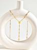 Stainless Steel Virgin Mary Y-Shaped Necklace Women's Cross Chain Necklaces Christian Prayer Jewelry Gift