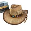 Accessories Western Cowboy Straw Hat Retro Ethnic Style Jazz Hat Men'S And Women'S Hats Sun Protection Hat Sun Hat