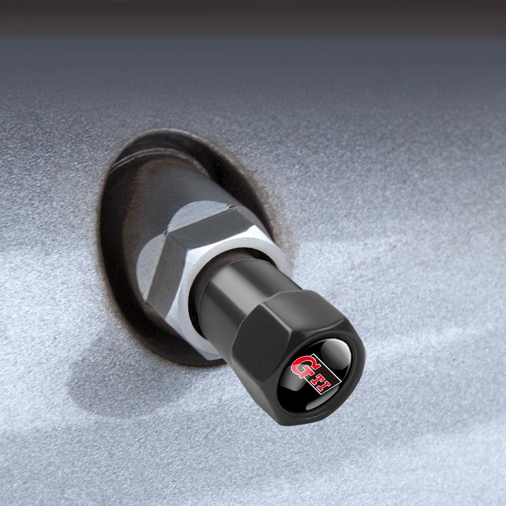 4Pcs Car Wheel Tire Air Valve Cap Dust Cover Accessories For Volkswagen GTI Golf Polo Passat Mk6 MK7 RLine Magotan Tiguan Jetta