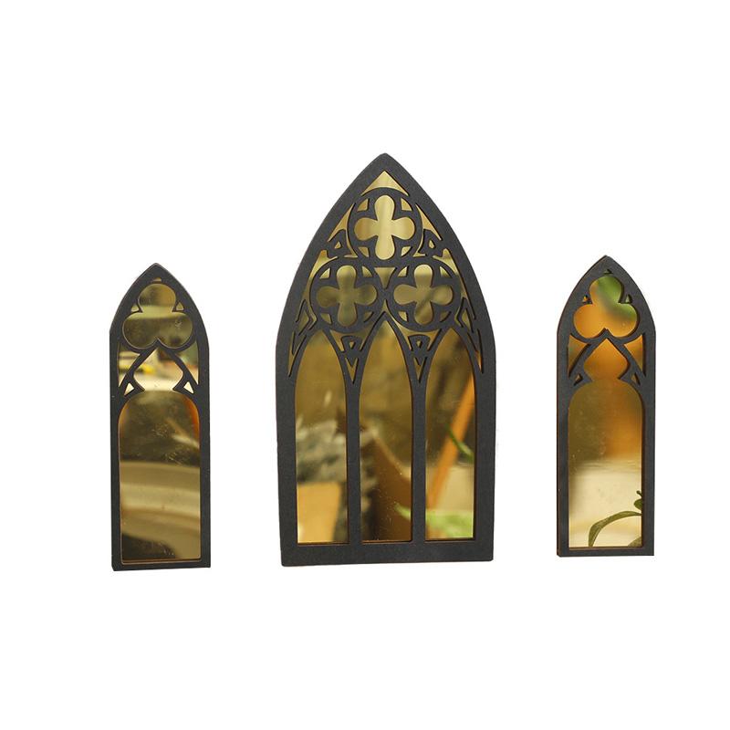 

3 шт./комплект готических старинных зеркал соборное окно настенный декор мебель