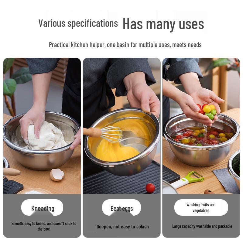 Chahua 28cm Stainless Steel Mixing Bowl