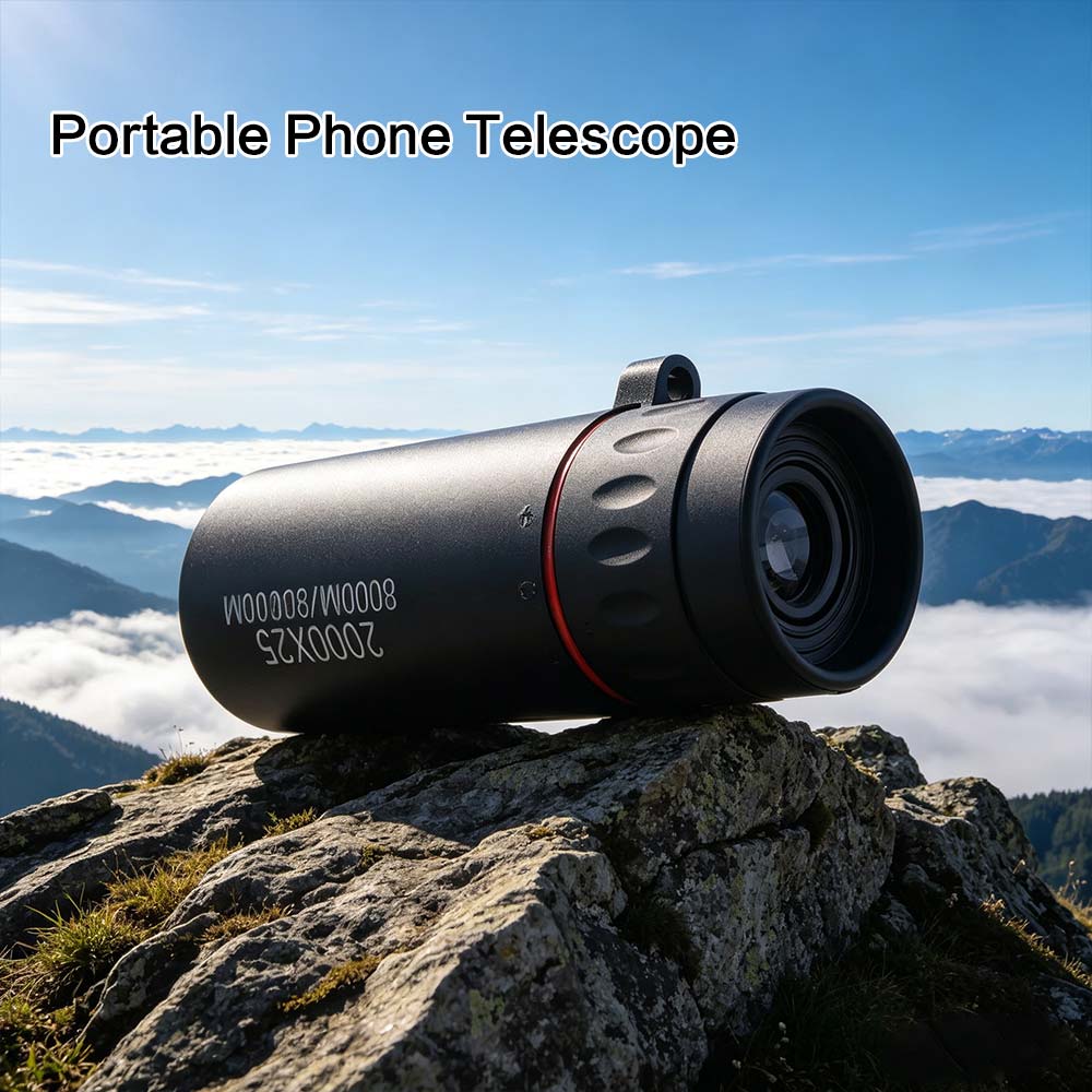 Durable Portable Phone Telescope 2000X25 Magnification Mobile Phone Telescope  Bird-watching