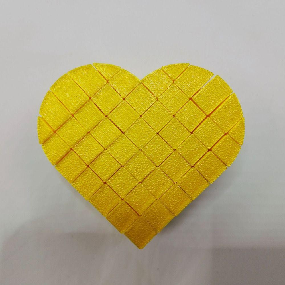 Fractal 3D Printed Pixel Heart Gifts AntiAnxiety Decompression Toy Heart Fidget Toys  Kid/ Adult