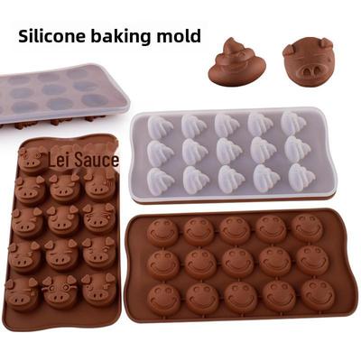 15 Stampo in Silicone Maiale, Cacca e Faccina Sorridente per Decorazione Torte e Caramelle