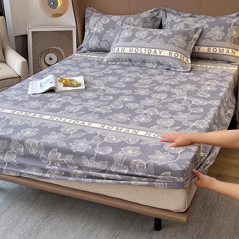 Thick Pure Cotton Flannel Fitted Bed Sheet: Non-Slip, All-Inclusive Mattress Protector