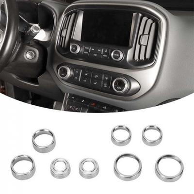 Silver Radio/screen & Climate Control Knobs Cover For Chevy Colorado/Canyon 14+