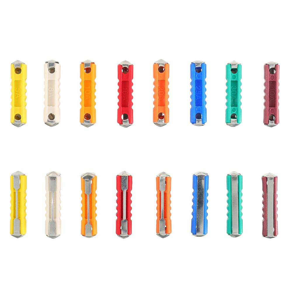 120pcs Torpedo Shaped Fuses Set 5A 8A 10A 16A 20A 25A 30A 40A for Protect Automotive Circuits for Old Style Classic Cars Relays 5