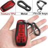for Ford Key fob Cover,Texture case,with Keychain,Key Shell/Skin,5-Buttons fit 2016 2017 Explorer for Mustang Fusion MKZ MKC Remote Key Vehicle