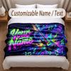 Musik Gitarre Thema Weiche Decke Personalisierter Benutzerdefinierter Name Text Druck Warme Decke Zuhause Sofa Schlafzimmer Dekor