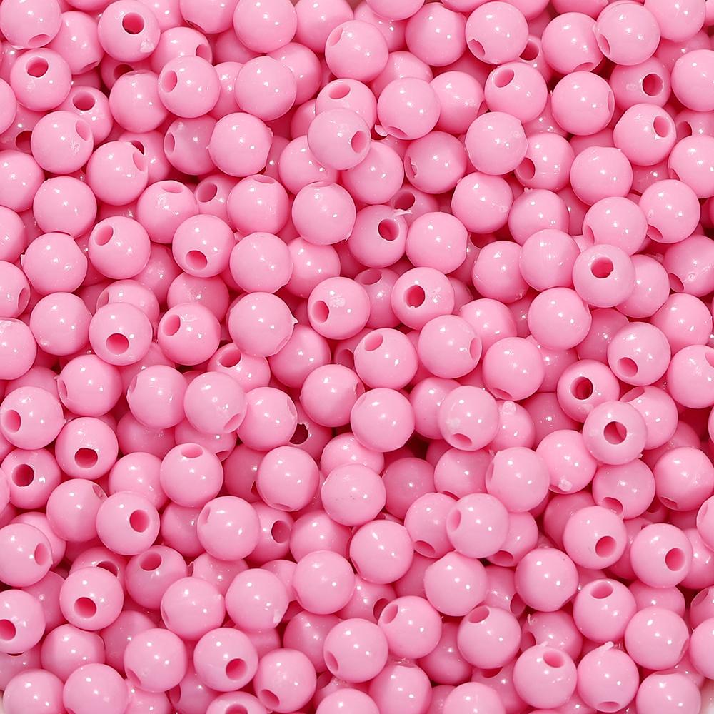 10g/lot 4mm Multicolor Acrylic Round Shape Loose Spacer Beads for Diy Handmade Necklace Earring Jewelry Making Accessories