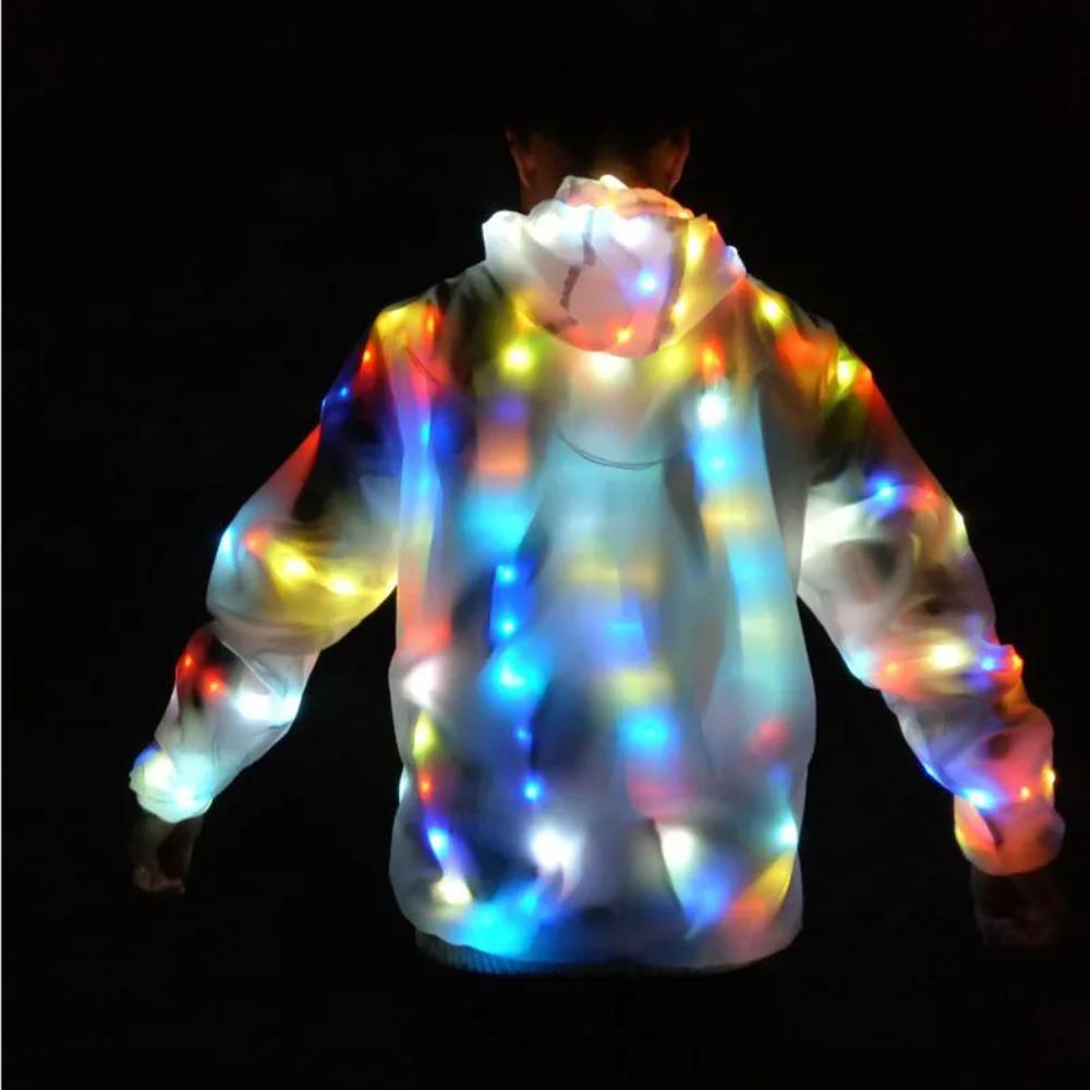 LED gaismas Ūdensizturīgs Apģērbs Vēsa Nakts