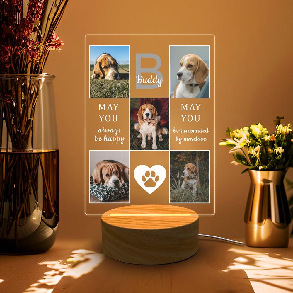 Custom Multi-Photo Heartfelt Memorial Gift To Treasure Your Dog Personalized Acrylic Photo Frame Keepsake Pet Sign Picture Frame