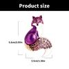 Stylish Rhinestones Foxes Brooch for Banquets and Weddings Animal Lapel Pin Ornament Backpack and Jackets Decoration