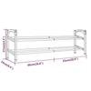 VidaXL Meuble à chaussures extensible avec 2 étagères 119x24x37 cm 344369