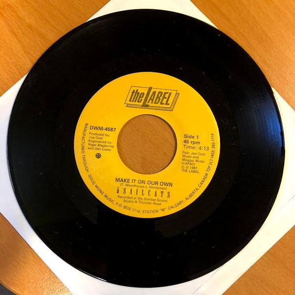 

7inch Record SAILCATS - Make It On Our Own DWM4587 The Label 1987 Canada Rock Used