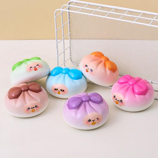 Dumpling Slow Rise Squeeze Toy Soft Bun Shaped Sensory Toy Stress Relief Fidget Toy for Adult Anxiety Relief