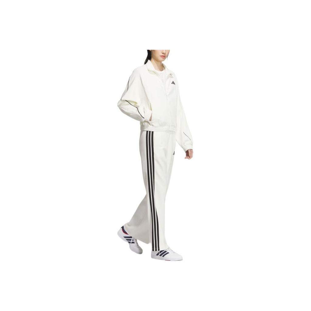 Adidas SS25 Stadium Knit Loose Fit Stand Collar Versatile Jacket Women Jacket KC0017