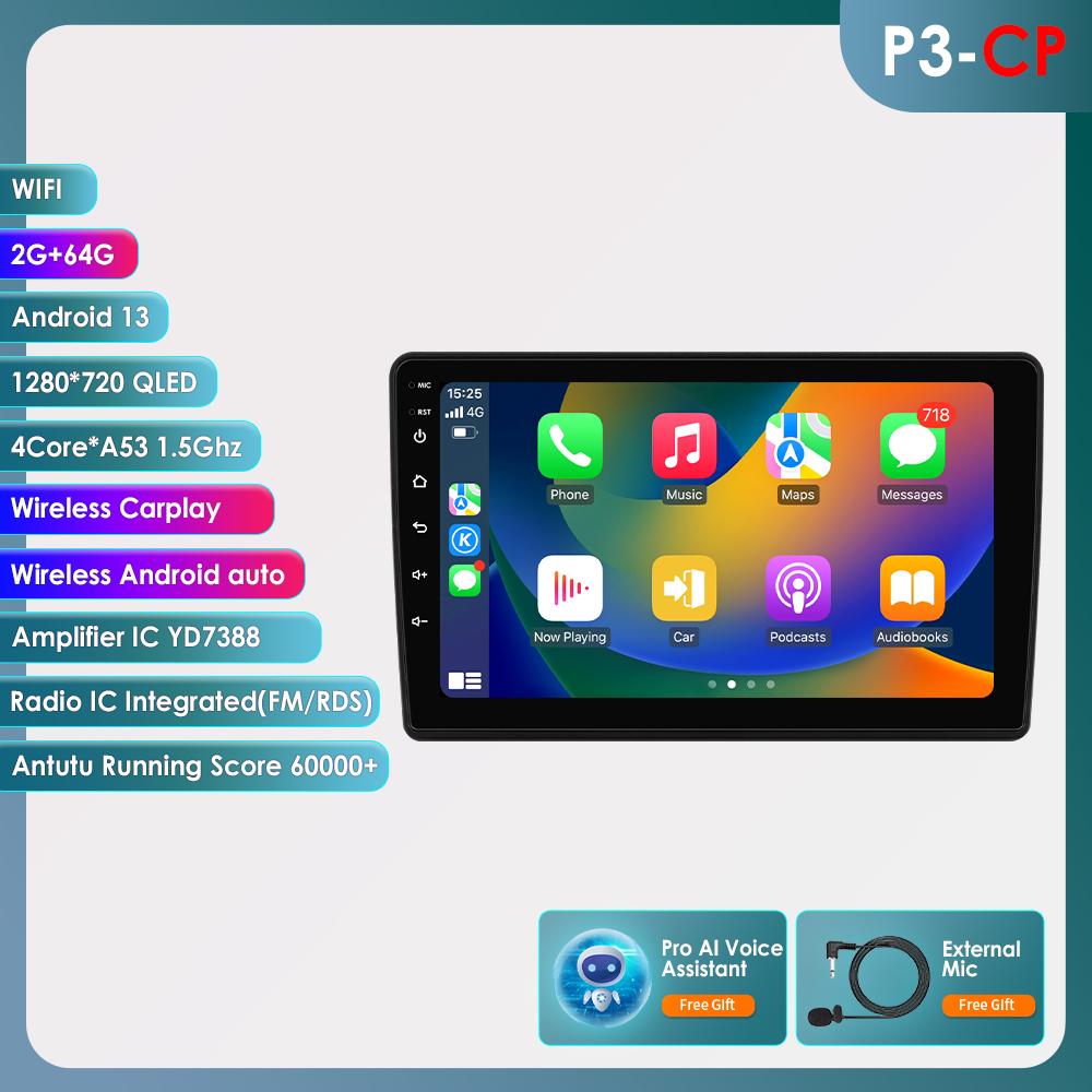 OSSURET 2Din Android 13 Car Radio for Fiat Ducato 2006-2022 Peugeot Boxer Citroen Jumper 2 Multimedia Video Player Carplay 4G Navi Intelligent RDS GPS
