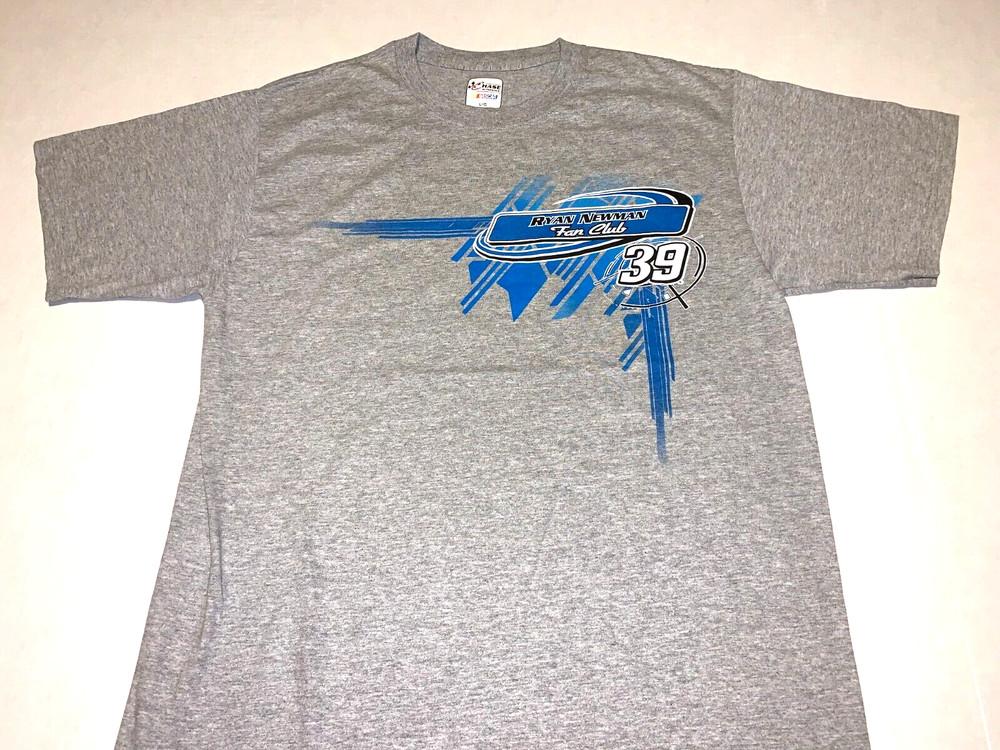 

Ryan Newman NASCAR Fan Club Race Car Driver Gray Auto Racing T-Shirt New! LARGE Unisex T-Shirt XXXL
