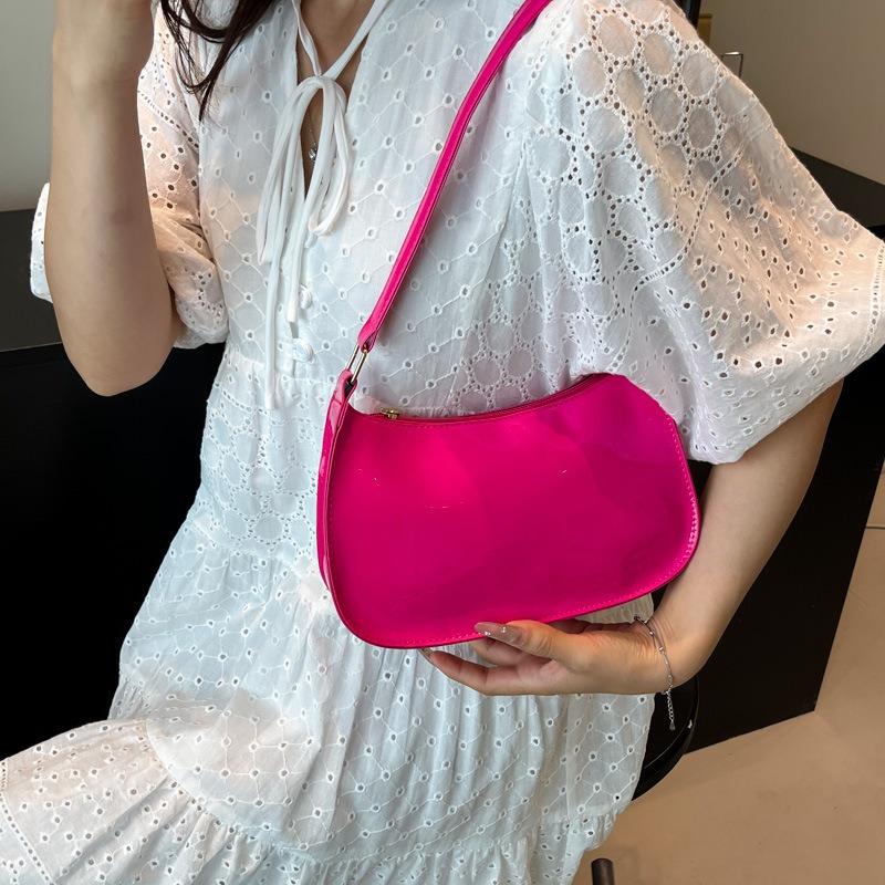 Summer New Popular Fashion Shoulder Armpit Bag Versatile Solid Color Gentle Handbag