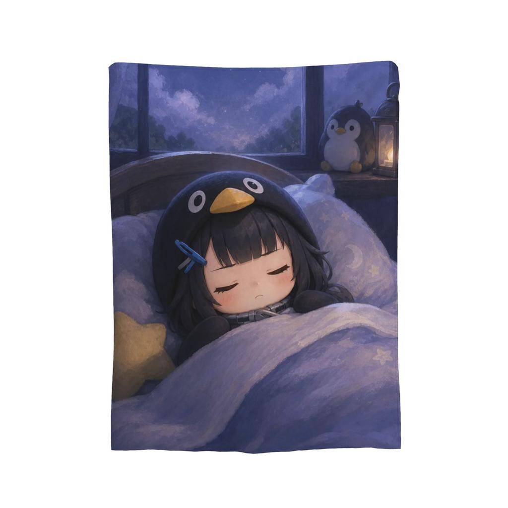 Gugu Gaga Penguin Blanket Cute Flannel Throw Blankets Airplane Travel Portable Soft Warm Bedspread