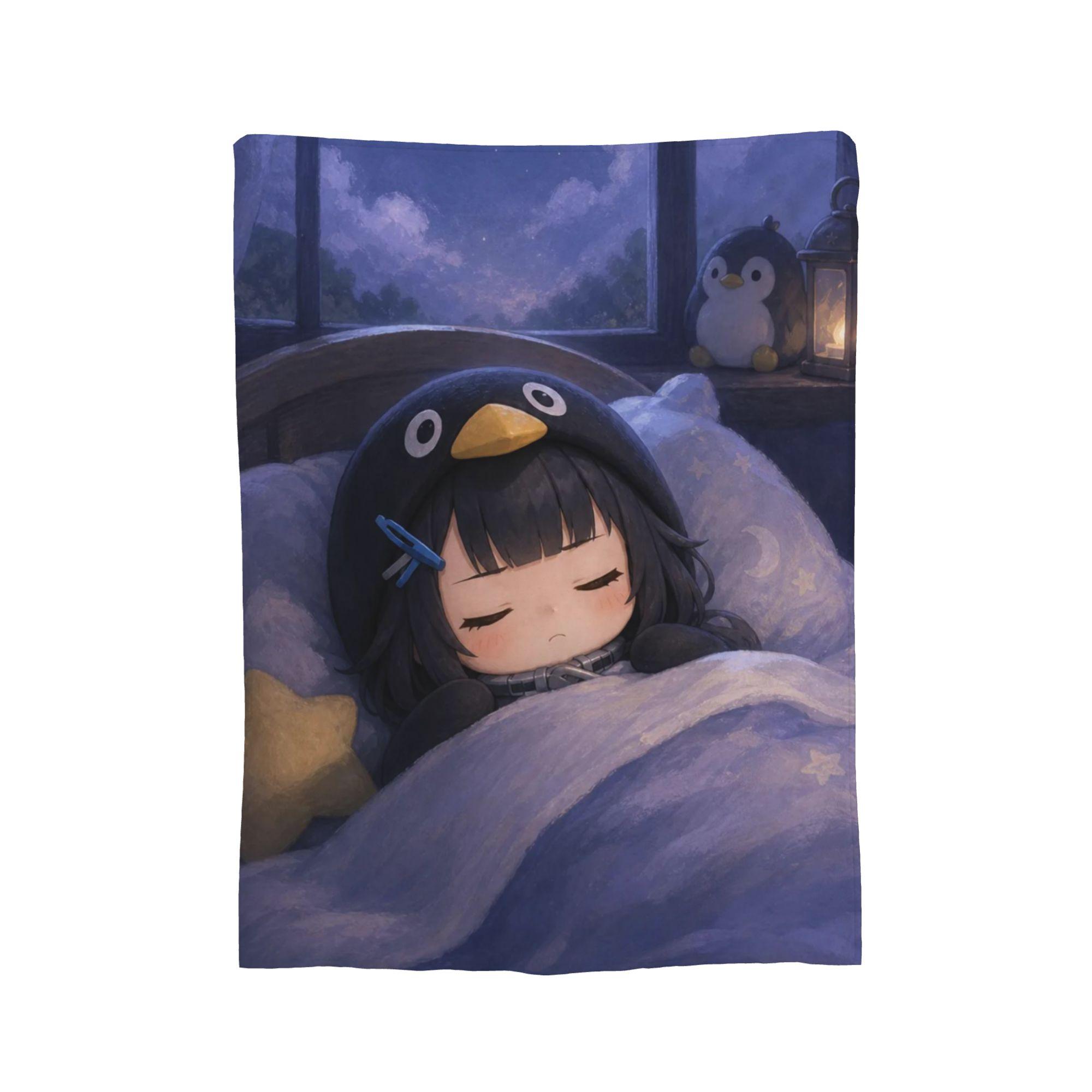 Gugu Gaga Penguin Fleece Throw Blankets