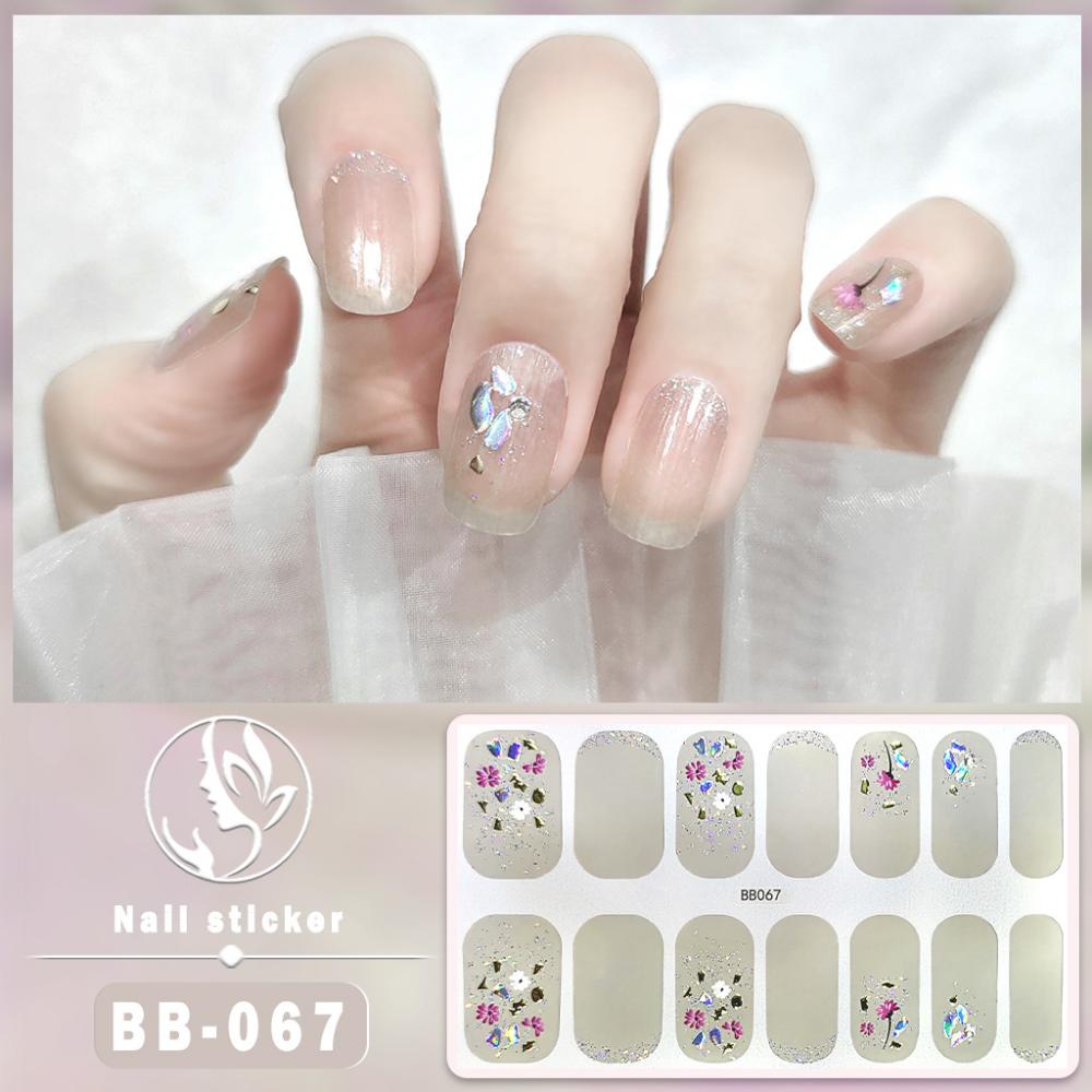 Three-dimensional Waterproof No-bake Gel Nail Polish Film Full Sticker, Spring and Summer Nail Art Film Paper Nail Film Paper