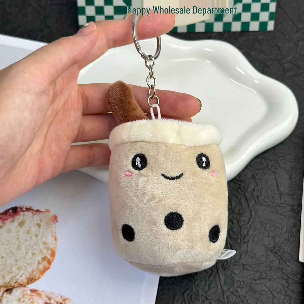 Cross-border Cute Bubble Tea Cup Pendant Keychain - Plush Toy Doll Gift