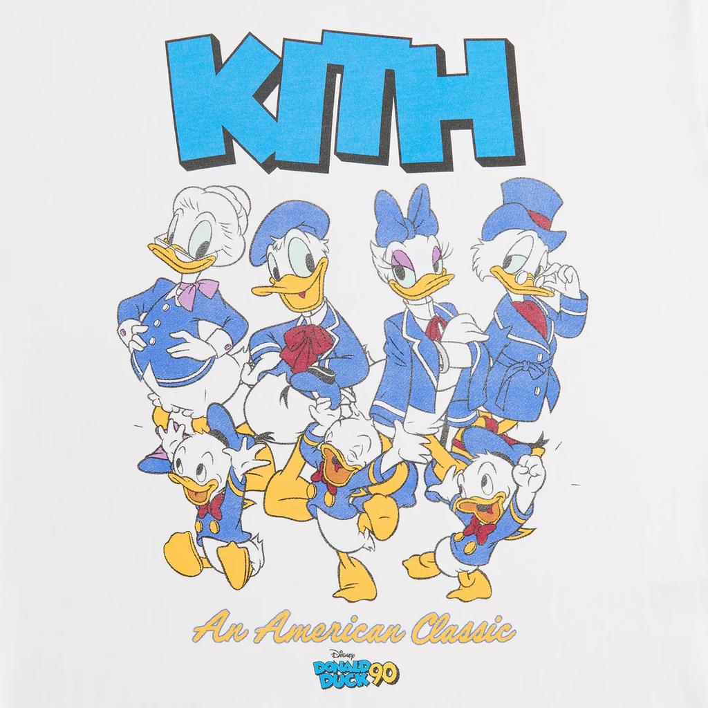 Kith X Disney Donald Duck Family Vintage Tee White Men Tops KHM033116-101