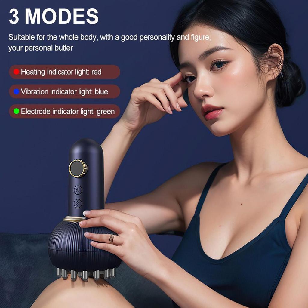Meridian Massage USB Rechargeable Massager Meridian Brush for Belly for Body Leg Head Back Neck Arm Thigh Belly Stomach Skin