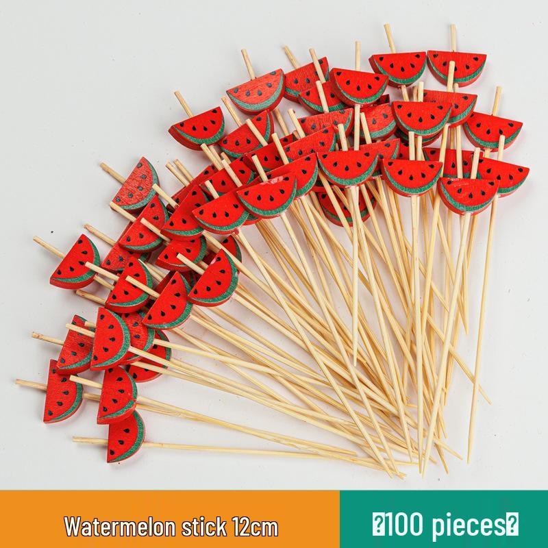 Colorful Bamboo Fruit Forks & Cocktail Skewers - Decorative & Disposable for Baking & Events