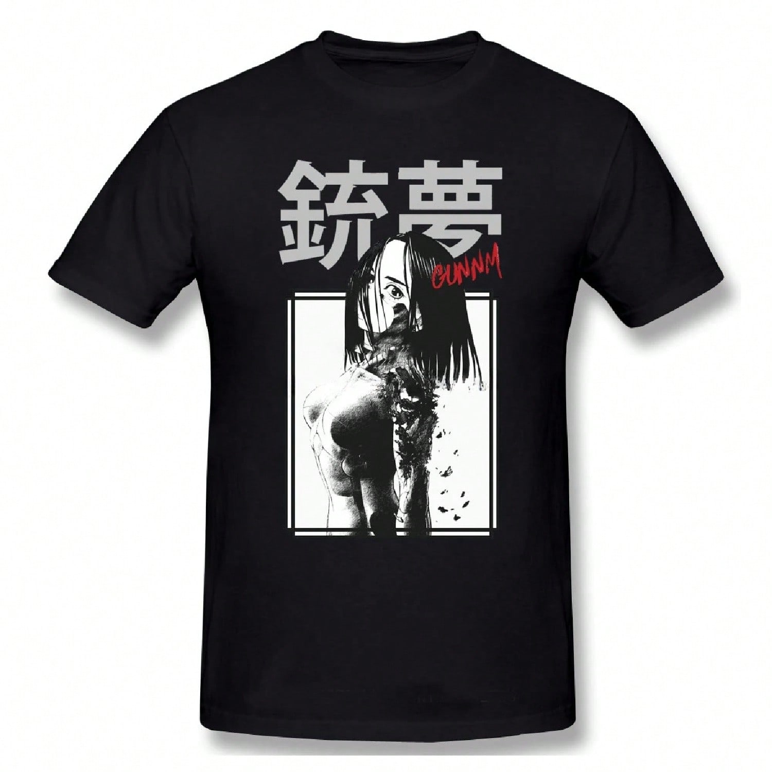 Cheavyweight Shirt For unisex Gunnm Cotton Battle Angel Alita Comics Business Jump T Shirt Funny Anime unisex Tee Streetwear Harajuku S разноцветный