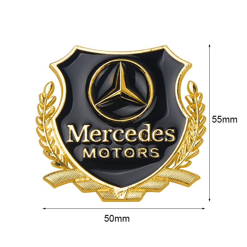 

1/2pcs Shield Car Metal Sticker Auto Badge Body Trunk Refit Decal Accessories For Mercedes Benz G S R C E B A Class GLA GLK S200