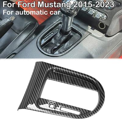 1ks Rámový panel krytu radiacej páky v štýle uhlíkových vlákien pre Ford Mustang 2015-2023