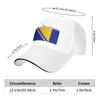 Sun Baseball Cap Bosnia And Herzegovina Flag Design Hip Hop Hats Breathable Street Style Outdoor Gym Baseball Caps