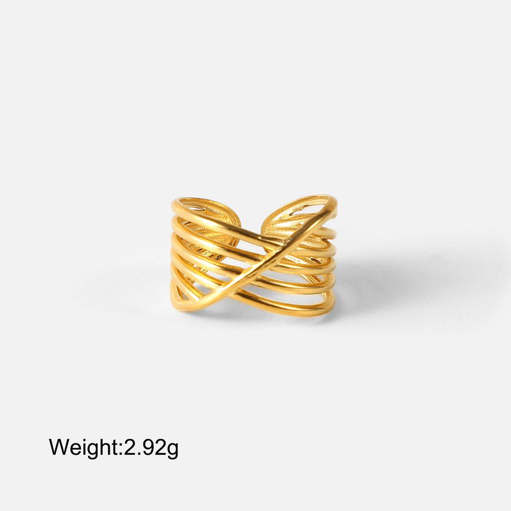 Yori Stainless Steel Ring Minimalist Golden Metal Finger Woman Jewelry Trendy Cheap Open Finger Ring Accessory