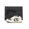 Air Jordan 1 Slip Resistant Abrasion Resistant Low Top Vintage Basketball Shoes Women's Black White DC0774-001(Team59-SBOX)