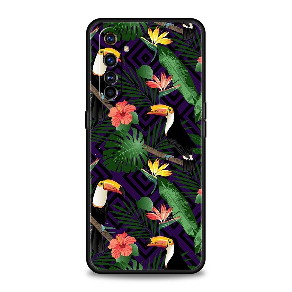 Vintage Banana Leaf Flower Phone Case For Realme 12 11 10 9 8 5G 7 6 GT5 GT3 GT2 Pro Plus C21 C11 C25 C35 GT Neo 2 3 3T 5 Cover
